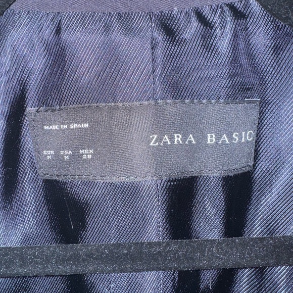 ZARA Classic Black Single Button Blazer Size Medium - Picture 3 of 5